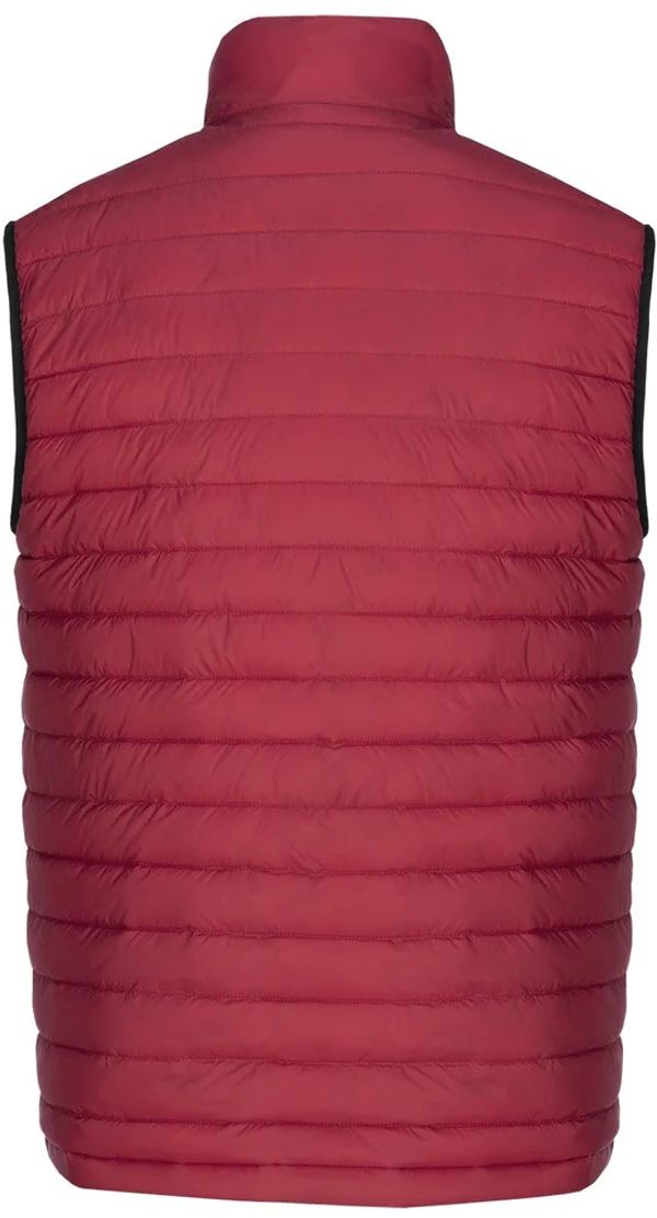 Am image of a Custom CX2 Faro Mens Lightweight Puffy Vest in Red!