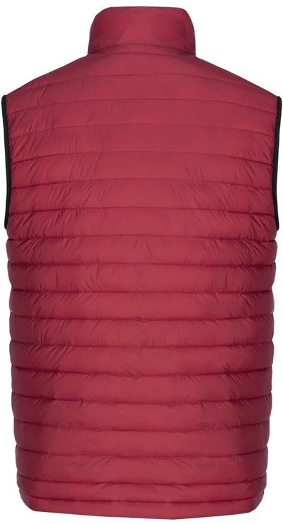 Am image of a Custom CX2 Faro Mens Lightweight Puffy Vest in Red!