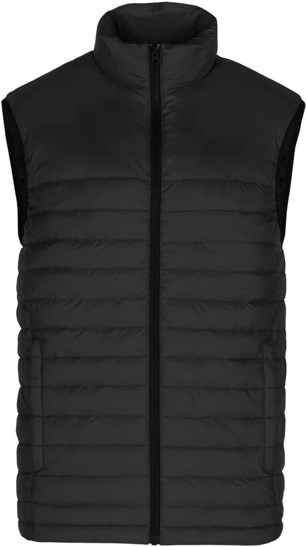 Am image of a Custom CX2 Faro Mens Lightweight Puffy Vest in Black!