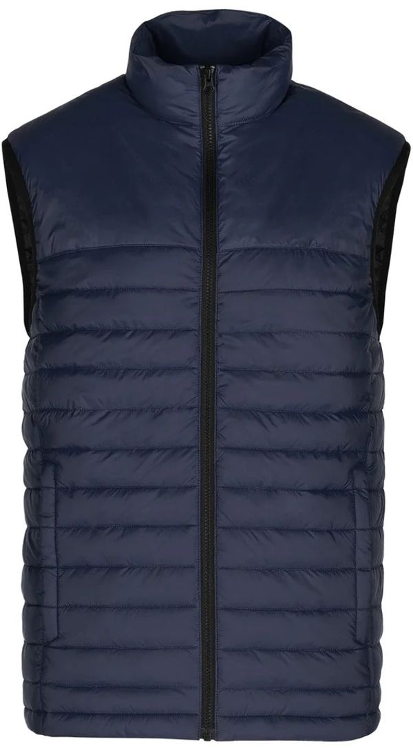Am image of a Custom CX2 Faro Mens Lightweight Puffy Vest in Navy!