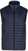 Am image of a Custom CX2 Faro Mens Lightweight Puffy Vest in Navy!