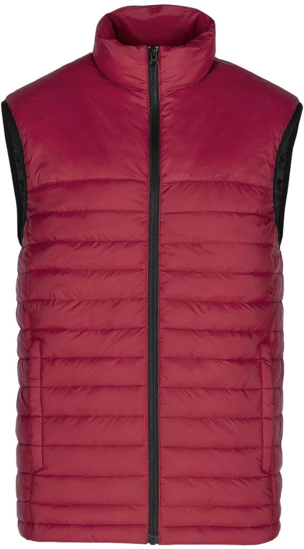 Am image of a Custom CX2 Faro Mens Lightweight Puffy Vest in Red!