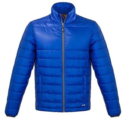 Am image of a Custom CX2 Arctic Mens Polyester Quilted Down in Blue!