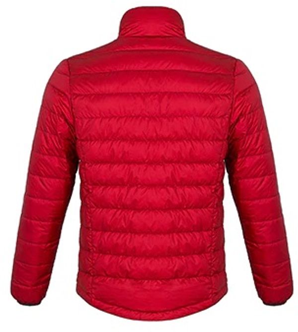 Am image of a Custom CX2 Arctic Mens Polyester Quilted Down in Red!