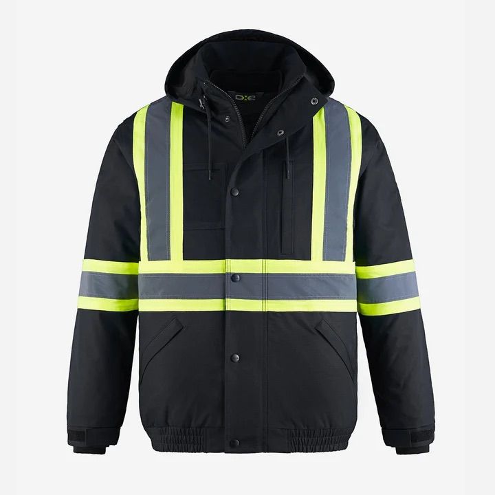 CX2 Peterbuilt 3 in 1 Hi Vis Bomber Jacket in Black