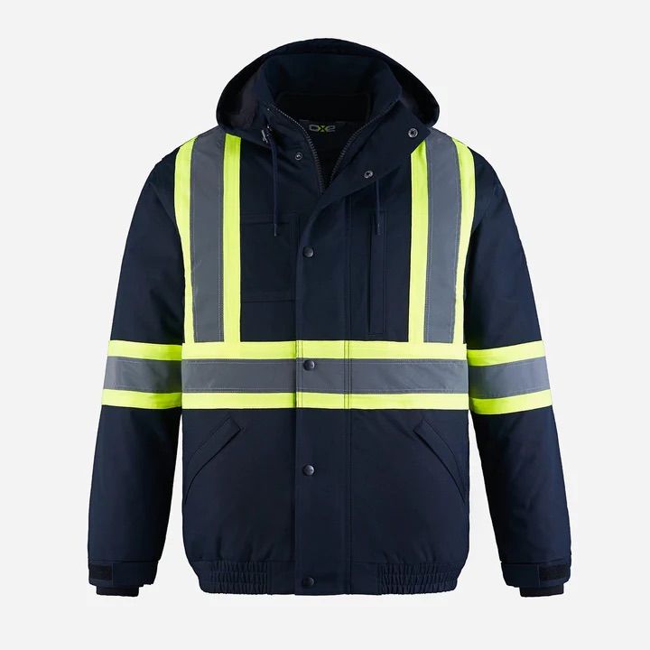 CX2 Peterbuilt 3 in 1 Hi Vis Bomber Jacket in Navy