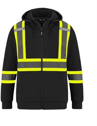 Custom CX2 Infinity Hi Vis Polyester Full Zip Hoodie Coastal Reign