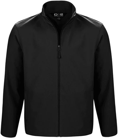Am image of a Custom CX2 Cadet Lightweight Softshell Jacket in Black!