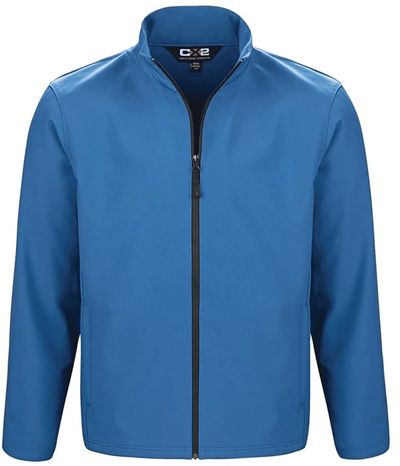 Am image of a Custom CX2 Cadet Lightweight Softshell Jacket in Blue!