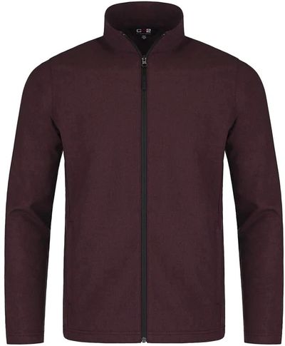 Am image of a Custom CX2 Cadet Lightweight Softshell Jacket in Burgundy Melange!