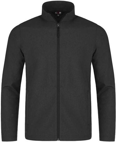 Am image of a Custom CX2 Cadet Lightweight Softshell Jacket in Charcoal Melange!