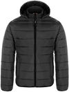 Am image of a Custom CX2 Glacial Youth Puffy Jacket with Detachable Hood in Black!