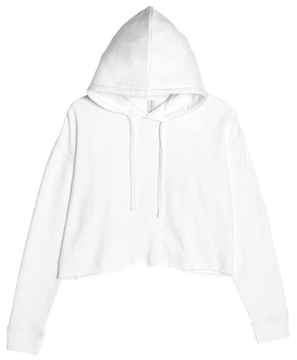 Lane 7 Crop Hoodie in White