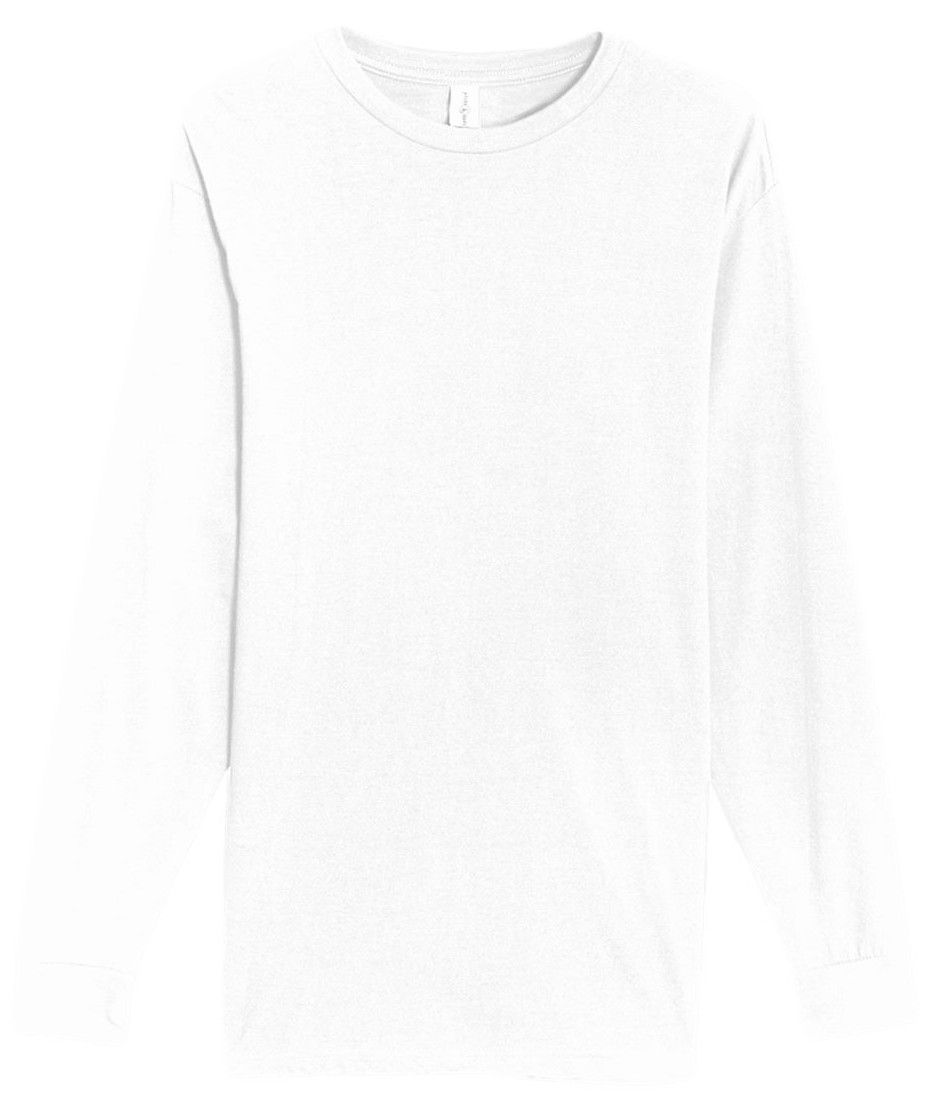 Lane 7 Heavyweight Long Sleeve Tee in White