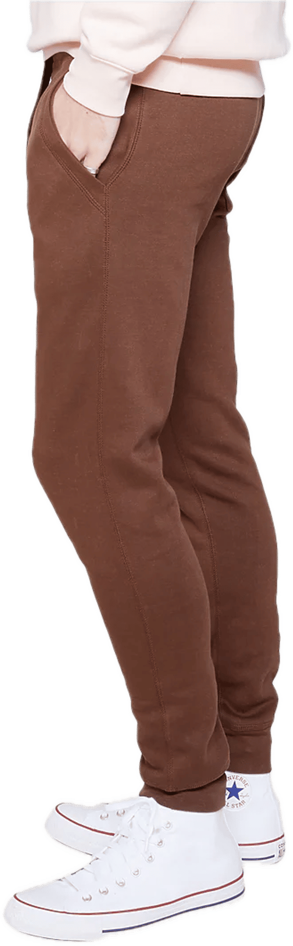 An image of a Custom Lane 7 Premium Fleece Joggers in Chestnut!