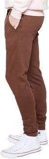 An image of a Custom Lane 7 Premium Fleece Joggers in Chestnut!