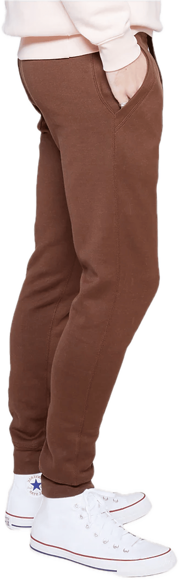 An image of a Custom Lane 7 Premium Fleece Joggers in Chestnut!