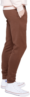 An image of a Custom Lane 7 Premium Fleece Joggers in Chestnut!
