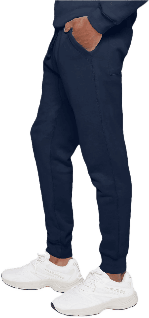 An image of a Custom Lane 7 Premium Fleece Joggers in Navy Blue!