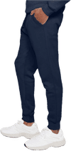 An image of a Custom Lane 7 Premium Fleece Joggers in Navy Blue!
