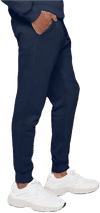 An image of a Custom Lane 7 Premium Fleece Joggers in Navy Blue!