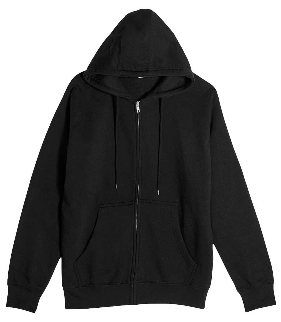 Lane 7 Premium Full Zip Hoodie in Black