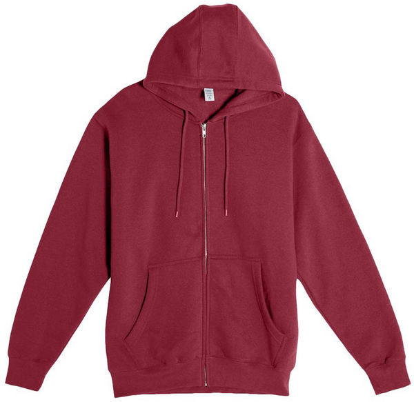 An image of a Custom Lane 7 Premium Full Zip Hoodie in Burgundy!