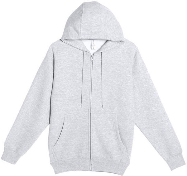 An image of a Custom Lane 7 Premium Full Zip Hoodie in Heather Grey!