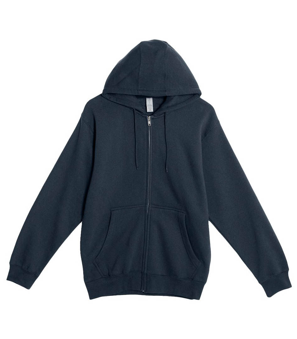 Lane 7 Premium Full Zip Hoodie in Navy Blue