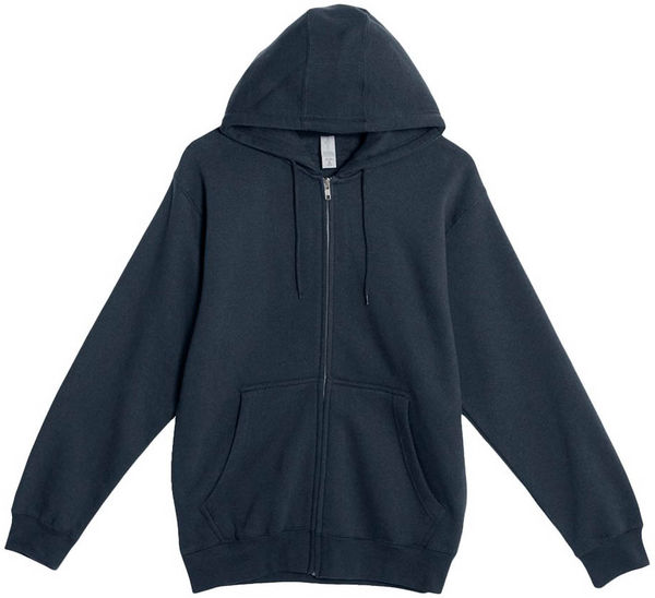 An image of a Custom Lane 7 Premium Full Zip Hoodie in Navy Blue!