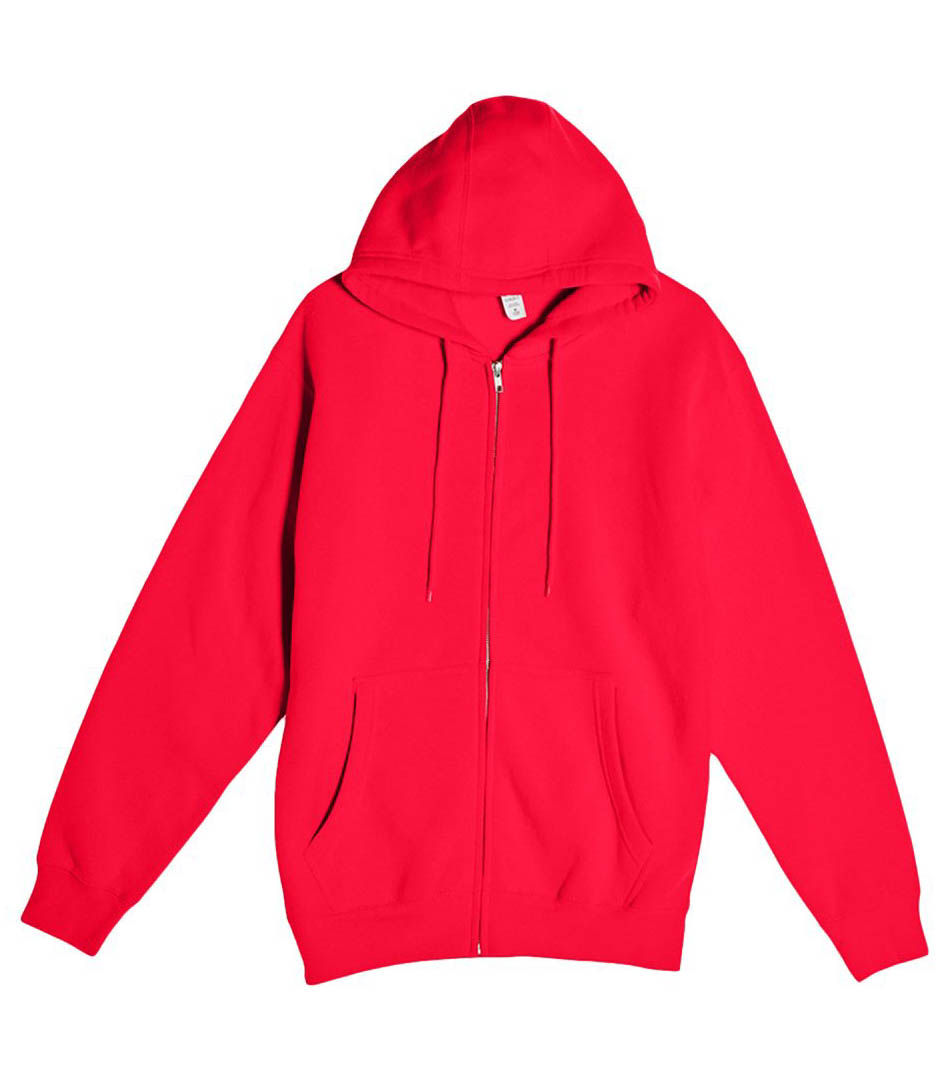 Lane 7 Premium Full Zip Hoodie in Red