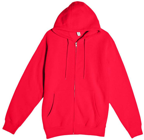 An image of a Custom Lane 7 Premium Full Zip Hoodie in Red!