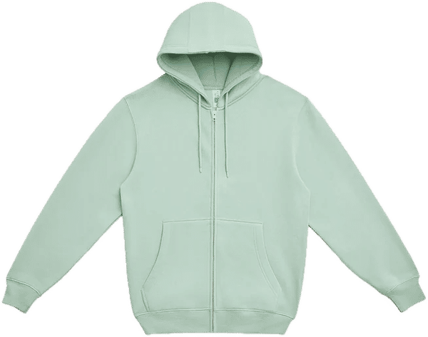 Am image of a Custom Lane 7 Premium Full Zip Hoodie in Seafoam!