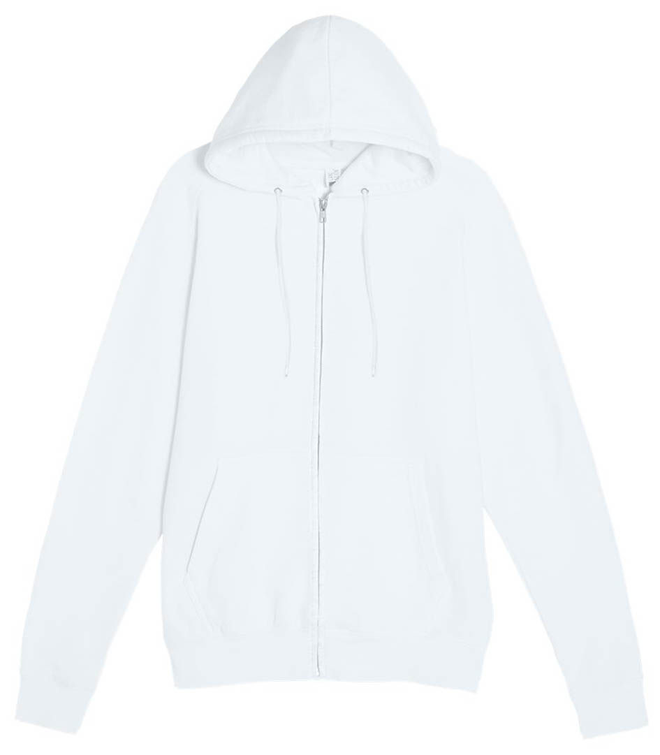 Lane 7 Premium Full Zip Hoodie in White