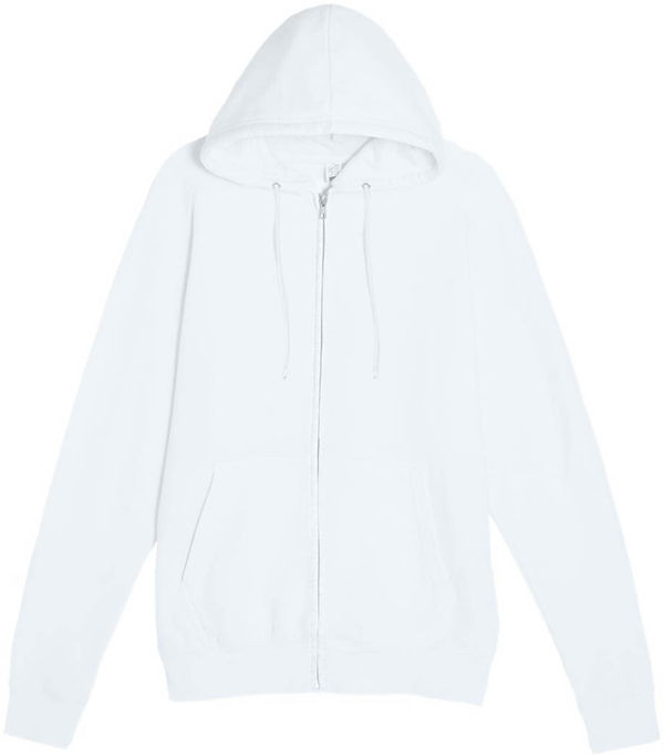 An image of a Custom Lane 7 Premium Full Zip Hoodie in White!