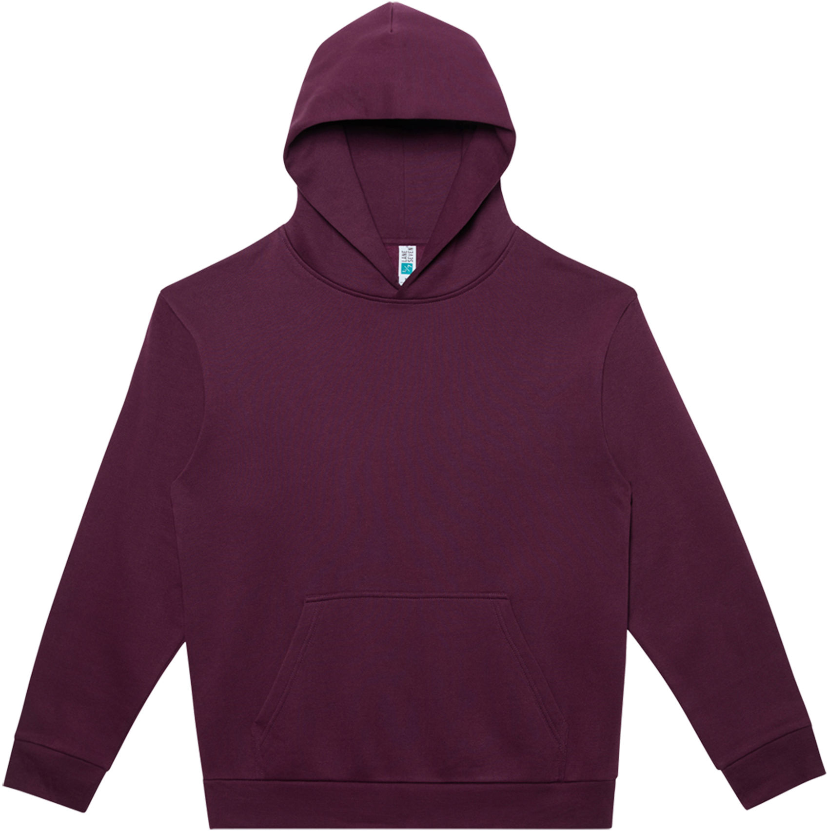 Lane 7 Unisex Urban Pullover Hooded Sweatshirt in Mauve Wine