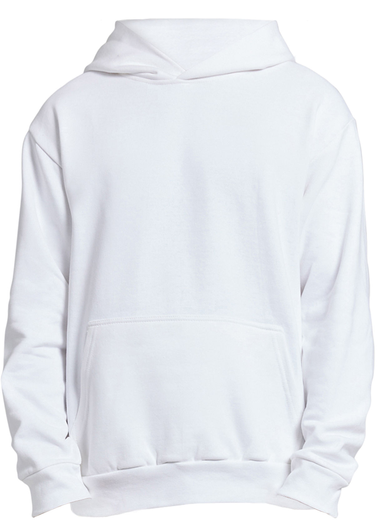 Lane 7 Unisex Urban Pullover Hooded Sweatshirt in White