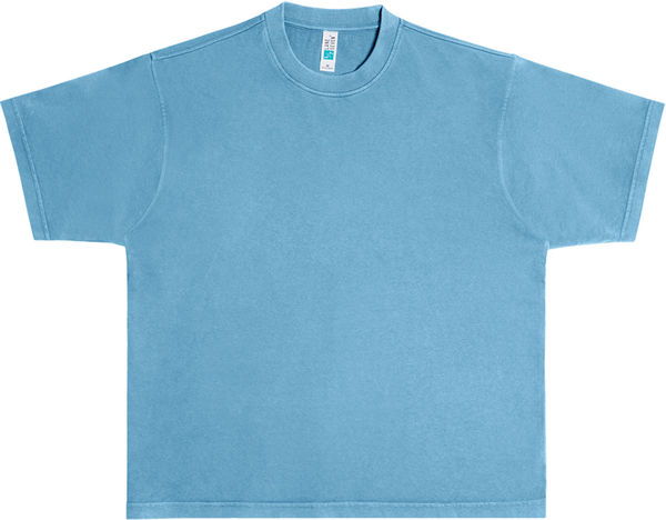 An image of a Custom Lane Seven Urban Heavy Tee Garment Dyed in Pigment Pebble Blue!