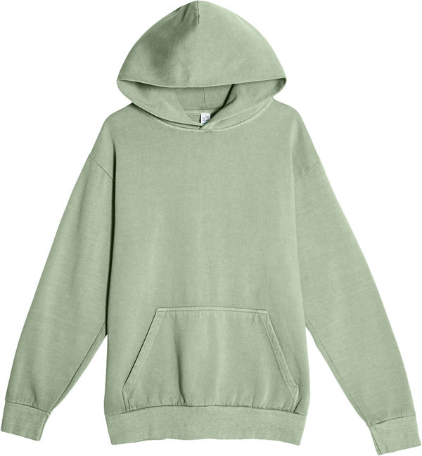 An image of a Custom Lane Seven Urban Pullover Hoodie Garment Dyed in Oil Green!