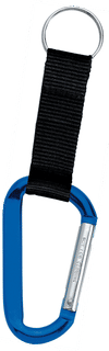Am image of a Custom Large Carabiner Key Ring in Blue!