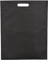 An image of a Custom Large Freedom Heat Seal Non Woven Tote in Black!