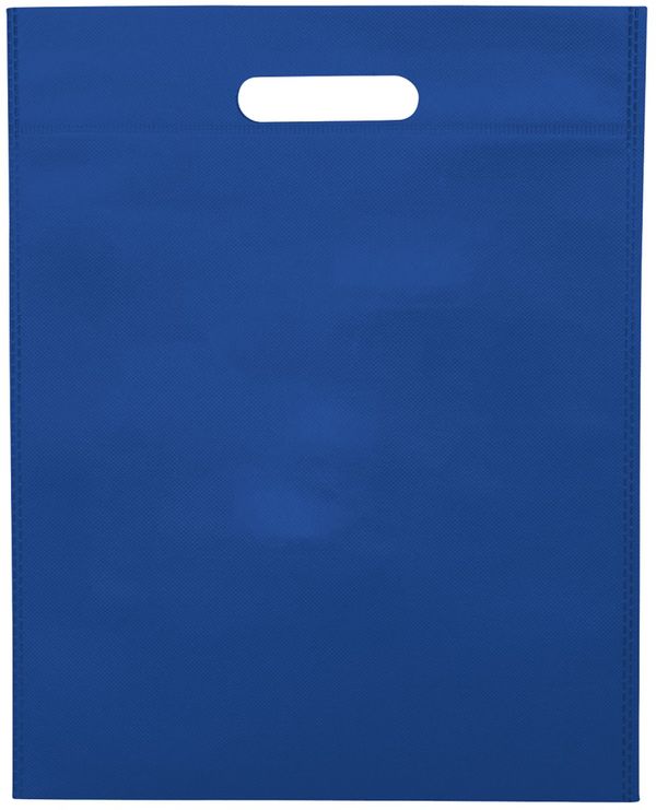 An image of a Custom Large Freedom Heat Seal Non Woven Tote in Royal Blue!