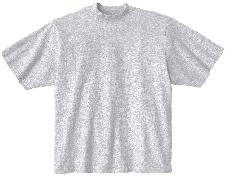 LA Apparel 18 singles SS Oversized Mock Tee in Ash