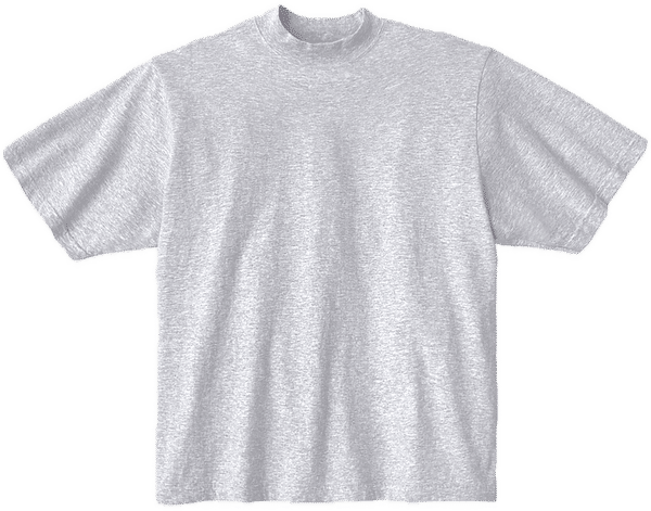 An image of a Custom LA Apparel 18 singles SS Oversized Mock Tee in Ash!