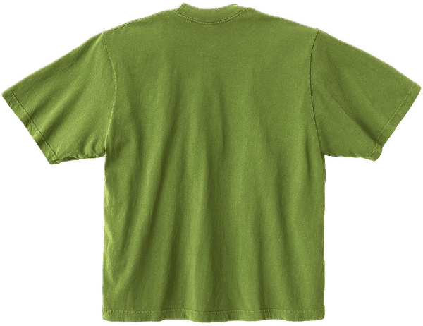 An image of a Custom LA Apparel 18 singles SS Oversized Mock Tee in Celery Green!