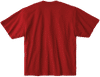 An image of a Custom LA Apparel 18 singles SS Oversized Mock Tee in Cherry Red!