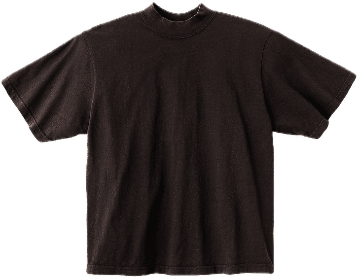 LA Apparel 18 singles SS Oversized Mock Tee in Chocolate