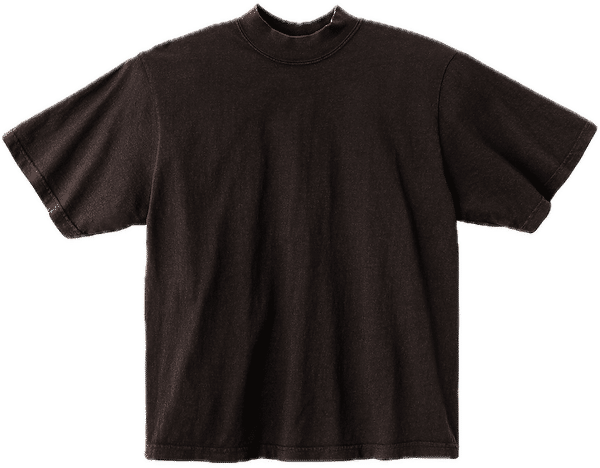 An image of a Custom LA Apparel 18 singles SS Oversized Mock Tee in Chocolate!