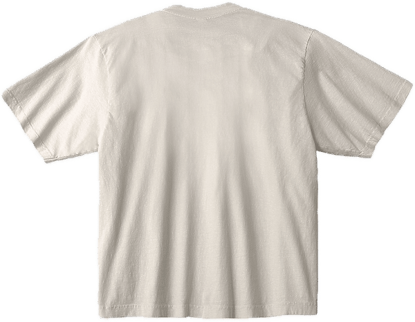 An image of a Custom LA Apparel 18 singles SS Oversized Mock Tee in Creme!