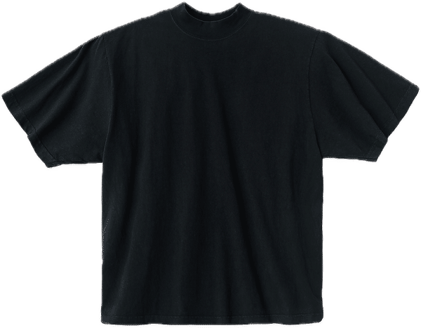 An image of a Custom LA Apparel 18 singles SS Oversized Mock Tee in Off Black!